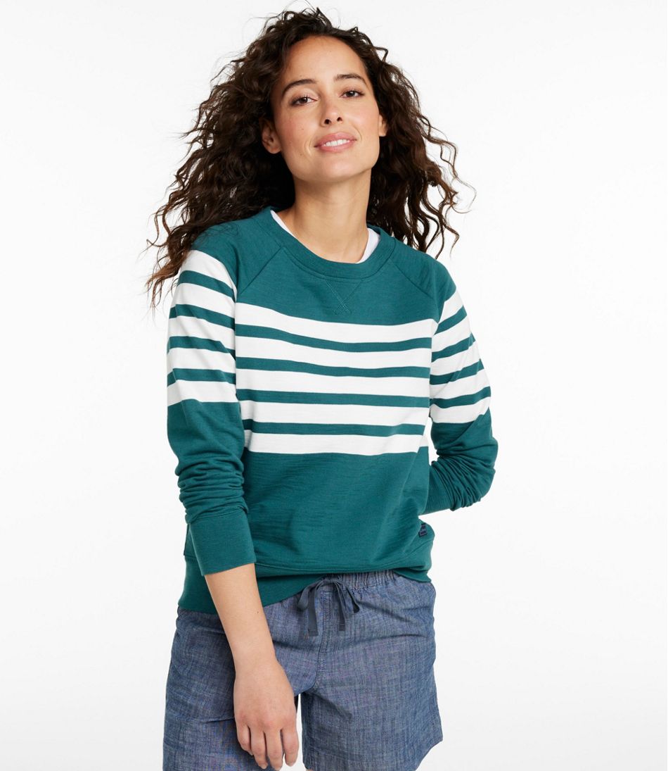 L.L.Bean Sale | Women's Peaks Island Crewneck, Stripe