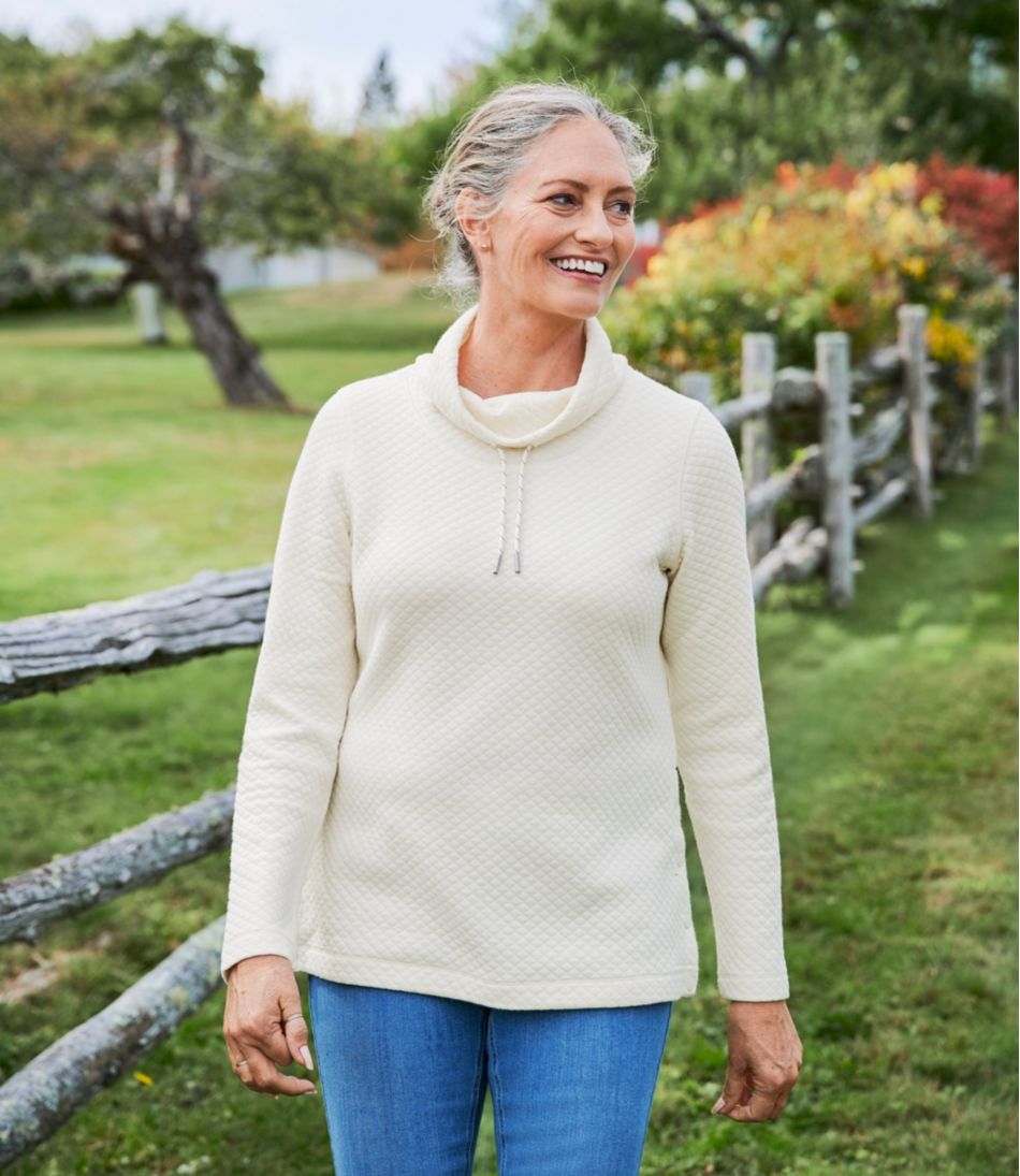 L.L.Bean For Sale | Women's SoftLight Quilted Top, Funnelneck Pullover
