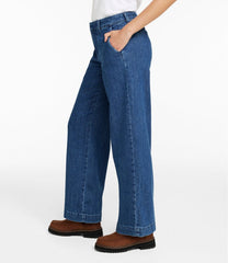 L.L.Bean On Sale | Women's True Shape Jeans, High-Rise Wide-Leg Trouser