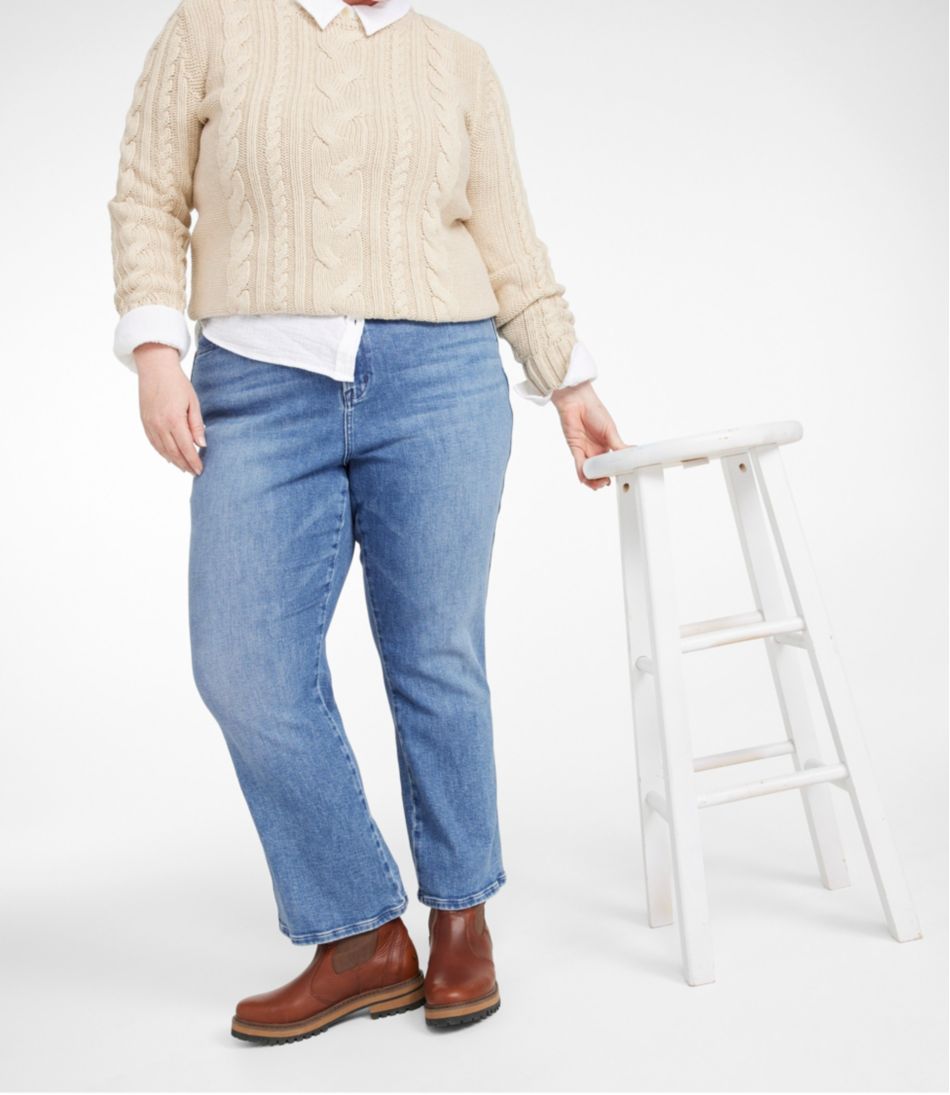 L.L.Bean For Sale | Women's Everyday Stretch Jeans, High-Rise Mini Bootcut Ankle
