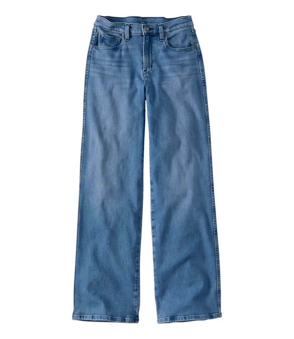 L.L.Bean Online | Women's Everyday Stretch Jeans, High-Rise Relaxed Wide-Leg