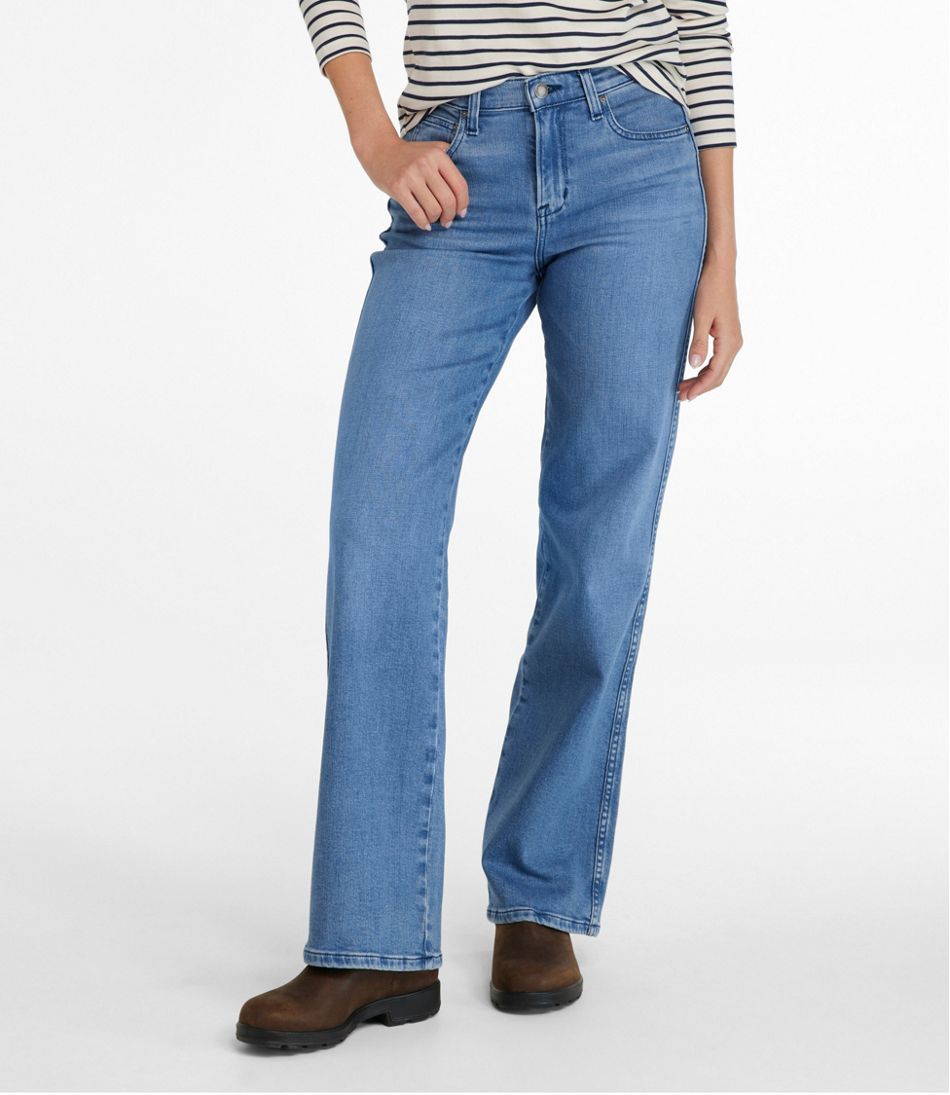 L.L.Bean Online | Women's Everyday Stretch Jeans, High-Rise Relaxed Wide-Leg