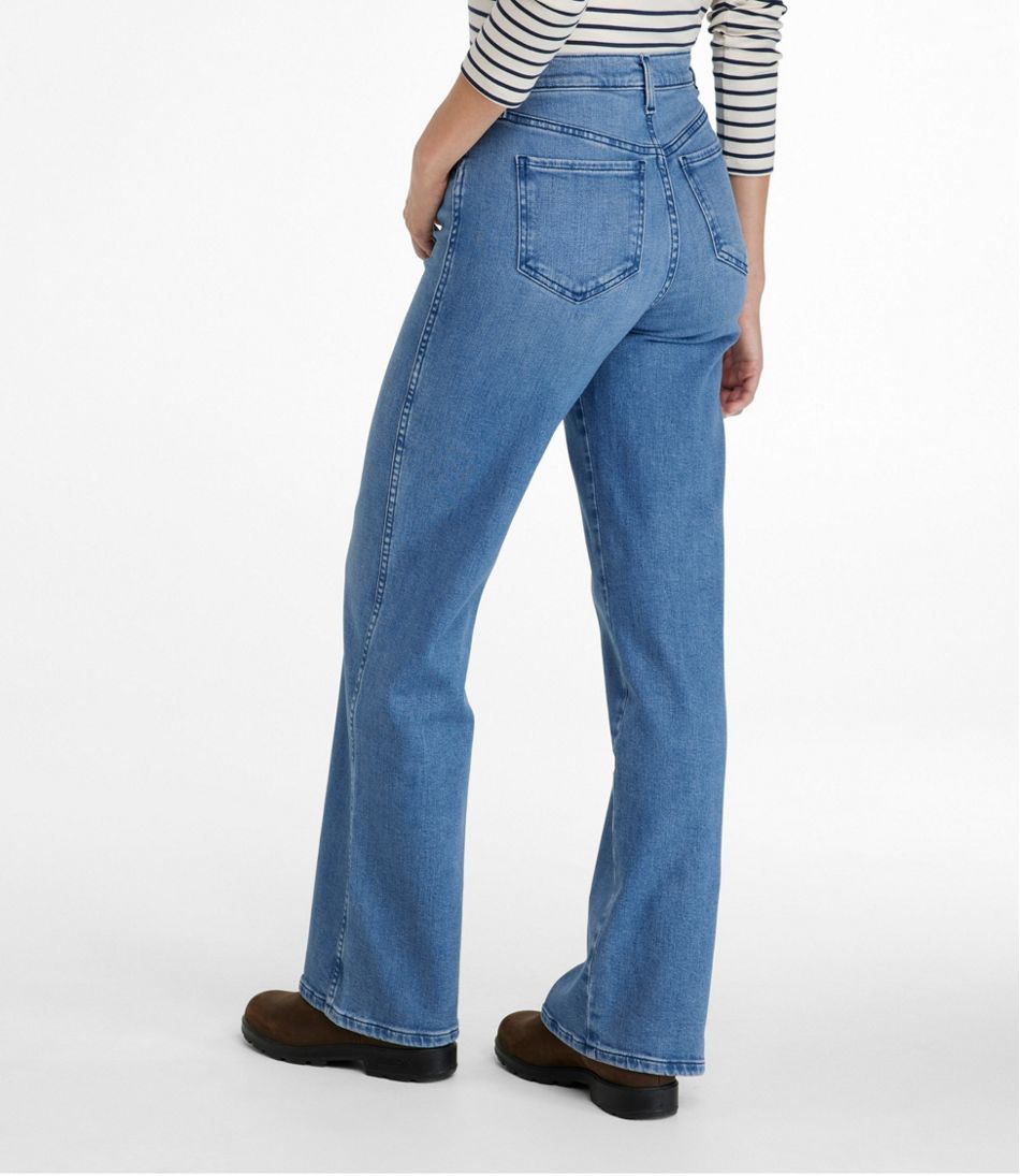 L.L.Bean Online | Women's Everyday Stretch Jeans, High-Rise Relaxed Wide-Leg
