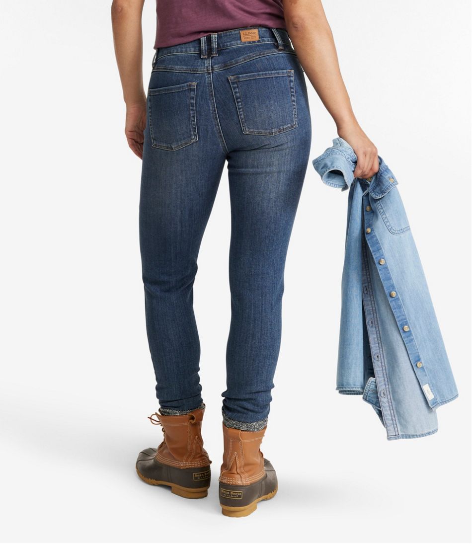 L.L.Bean On Sale | Women's BeanFlex® Jeans, Mid-Rise Skinny-Leg
