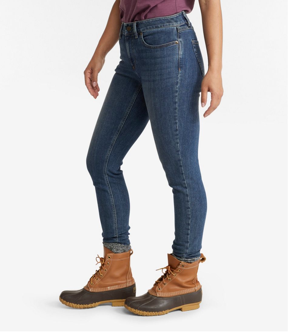 L.L.Bean On Sale | Women's BeanFlex® Jeans, Mid-Rise Skinny-Leg