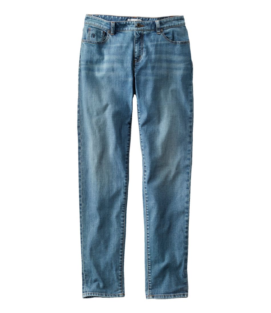 L.L.Bean For Sale | Women's Signature Organic Denim Boyfriend Jeans, Low-Rise Straight-Leg