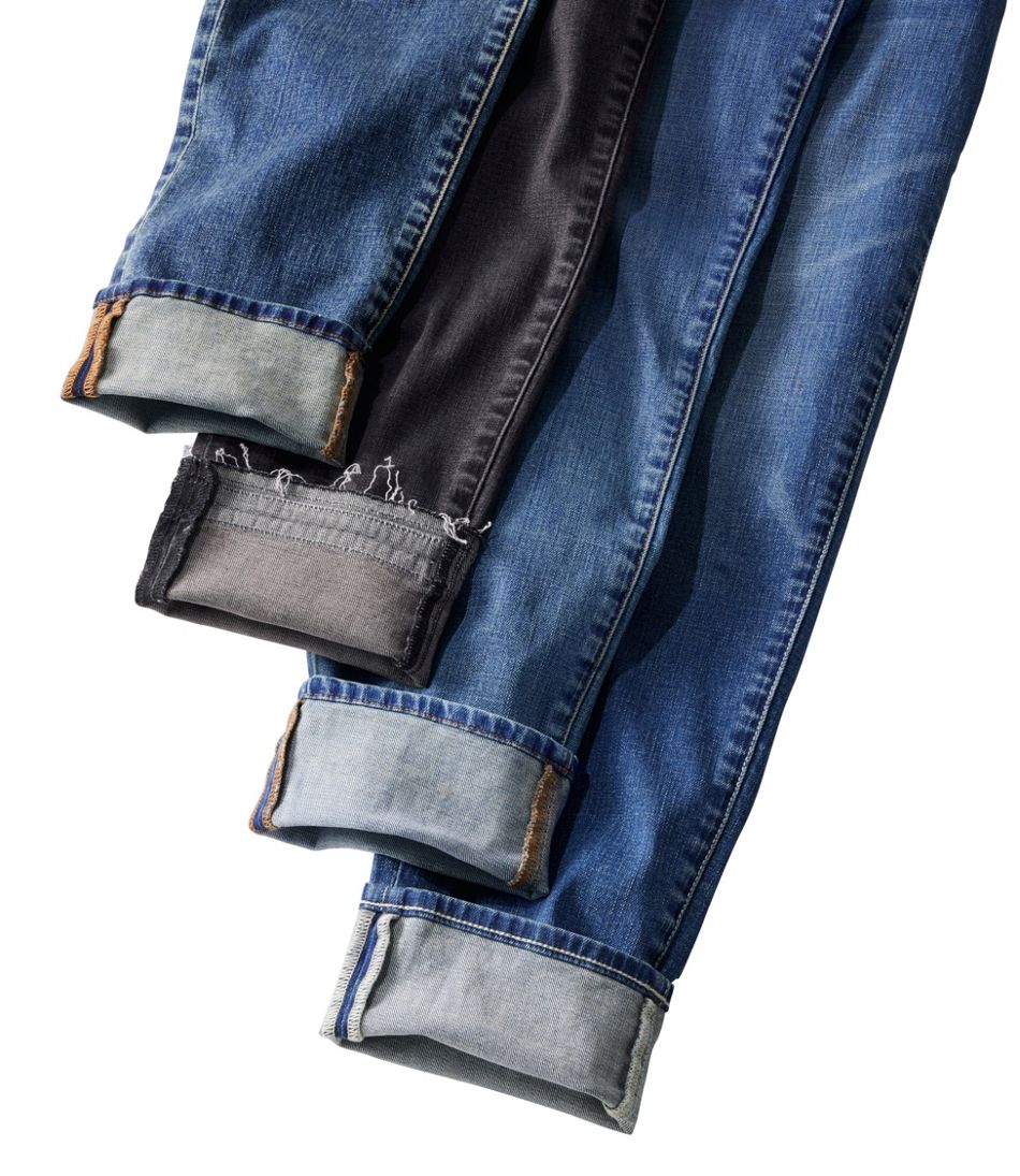 L.L.Bean For Sale | Women's Signature Organic Denim Boyfriend Jeans, Low-Rise Straight-Leg