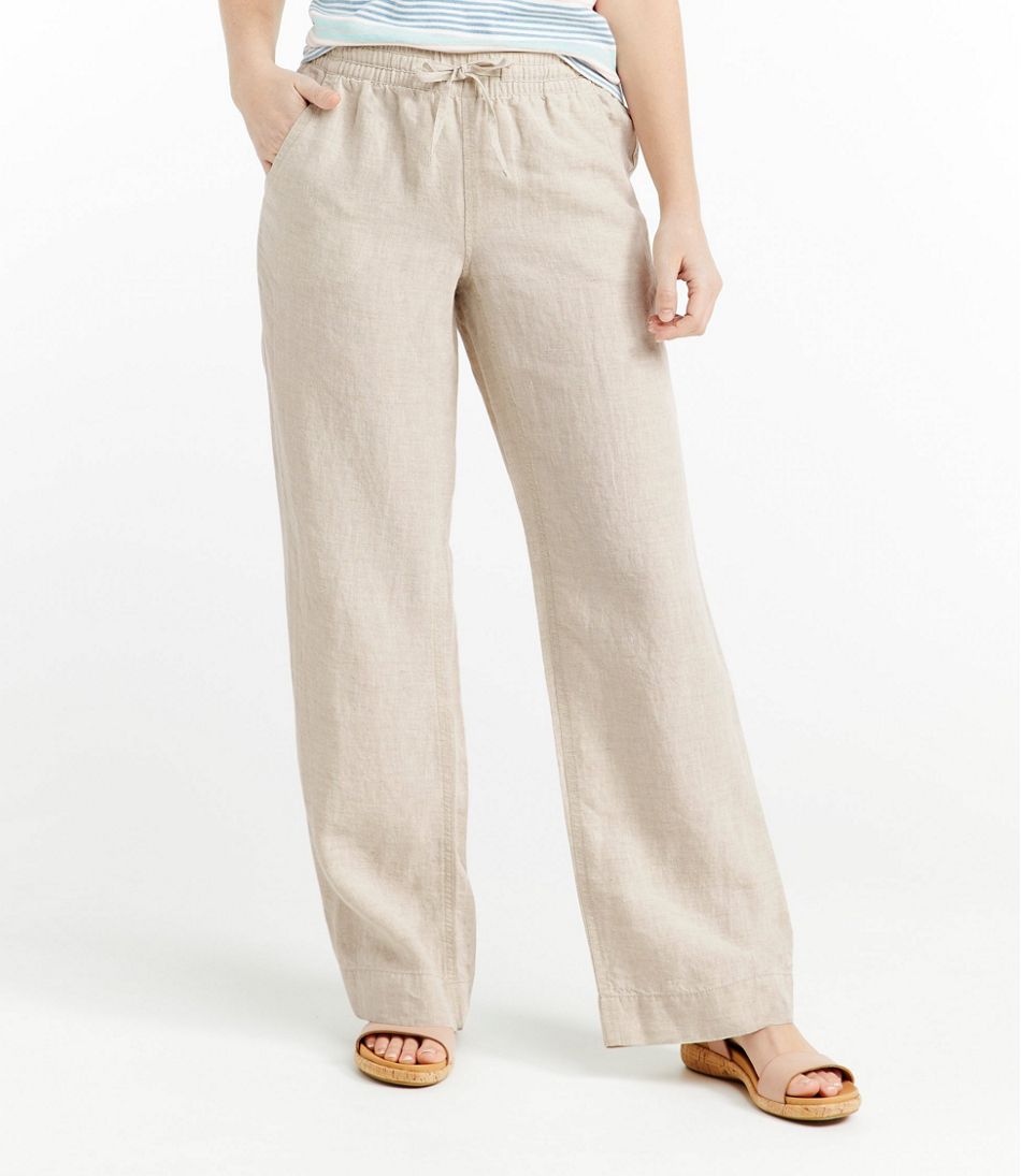 L.L.Bean Outlet | Women's Premium Washable Linen Pull-On Pants