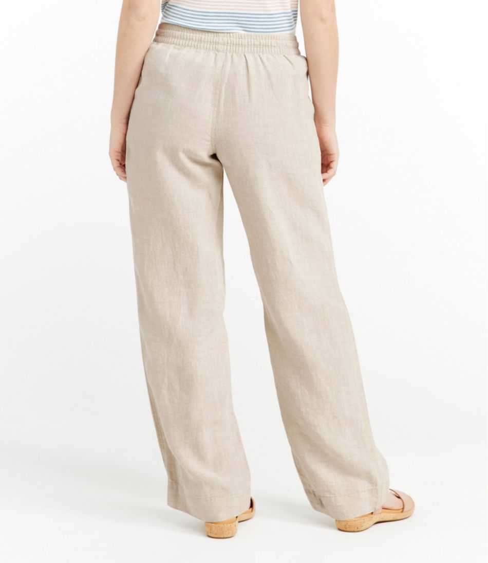 L.L.Bean Outlet | Women's Premium Washable Linen Pull-On Pants