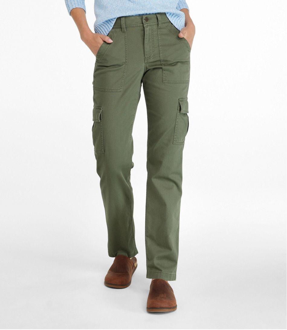 L.L.Bean US | Women's Comfort Stretch Pants, Mid-Rise Straight-Leg Cargo