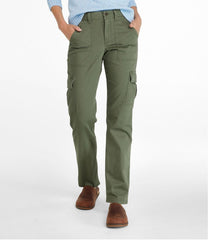 L.L.Bean US | Women's Comfort Stretch Pants, Mid-Rise Straight-Leg Cargo
