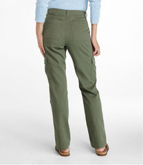 L.L.Bean US | Women's Comfort Stretch Pants, Mid-Rise Straight-Leg Cargo