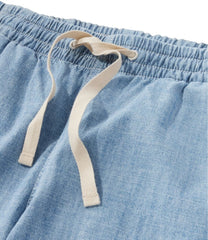 L.L.Bean | Women's Lakewashed Pull-On Chinos, Mid-Rise Wide-Leg Chambray
