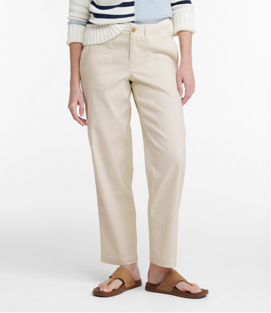 L.L.Bean For Sale | Women's Comfort Stretch Cotton/Linen Pants, High-Rise Ankle