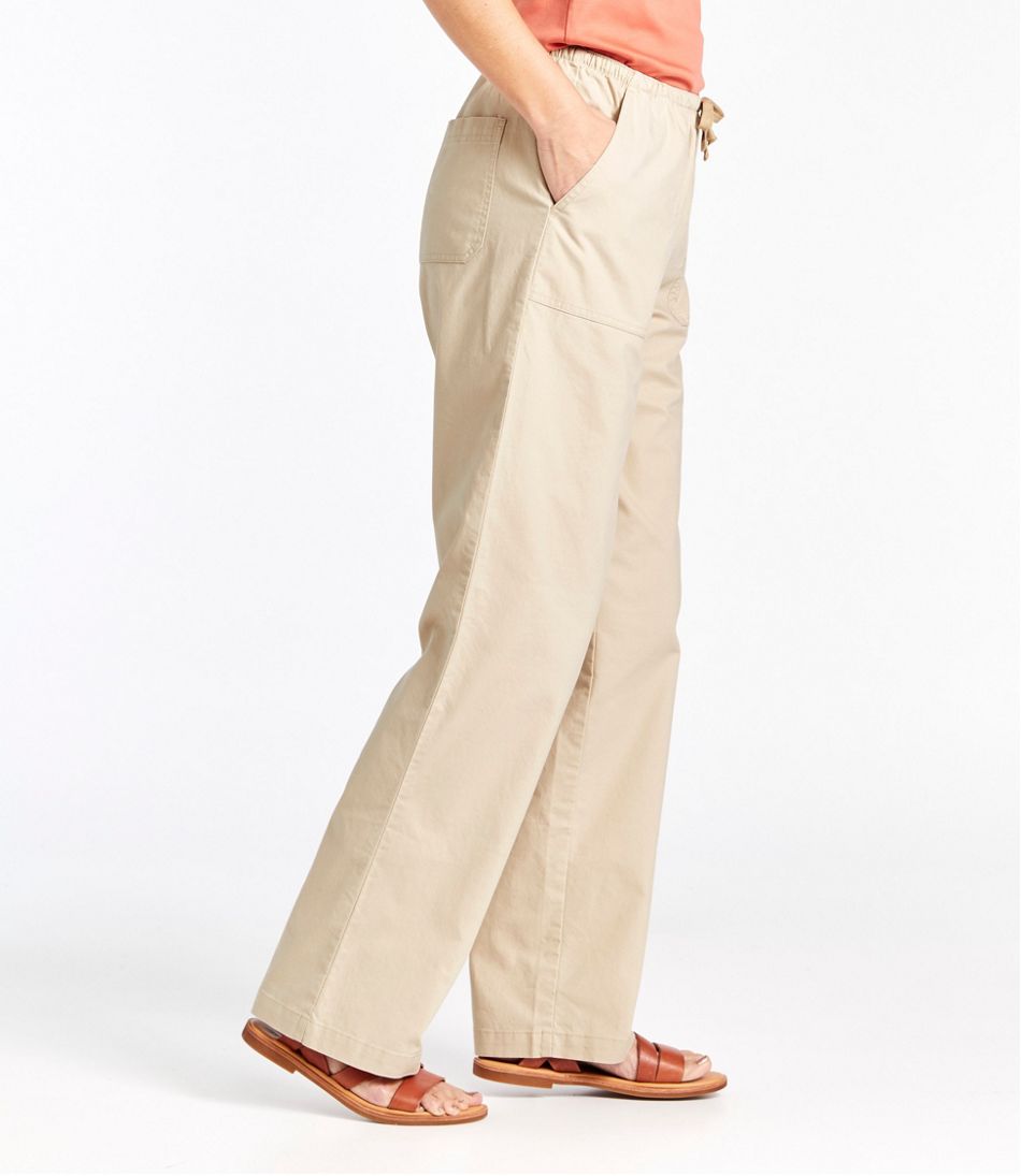L.L.Bean Online | Women's Sunwashed Canvas Pants, High-Rise Straight-Leg