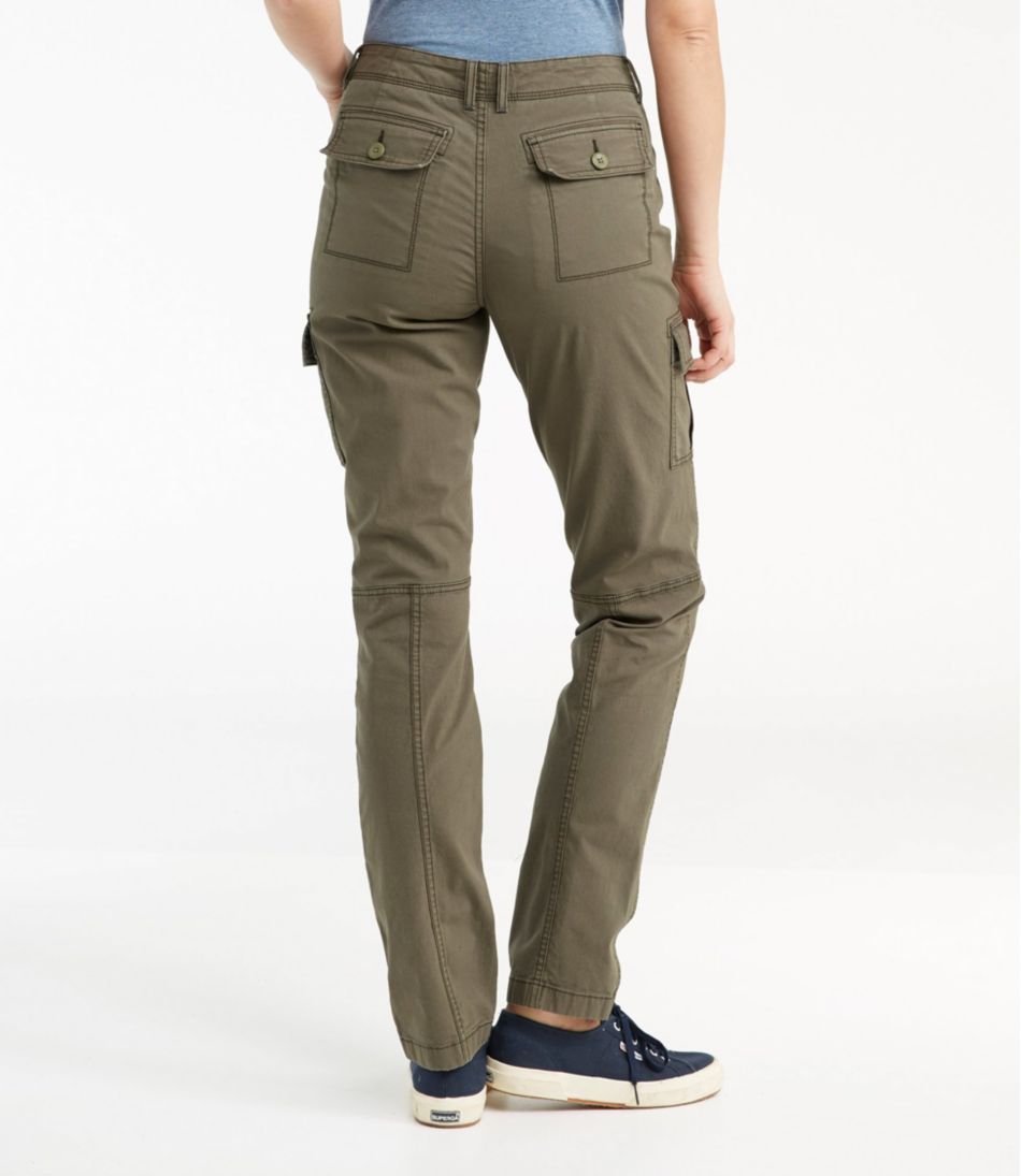 L.L.Bean Sale | Women's Stretch Canvas Cargo Pants, Mid-Rise Straight-Leg