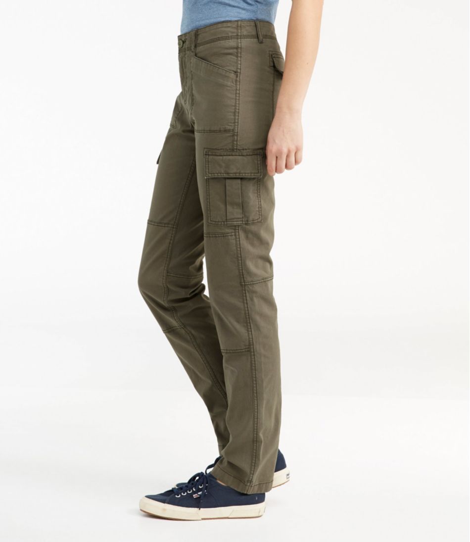 L.L.Bean Sale | Women's Stretch Canvas Cargo Pants, Mid-Rise Straight-Leg