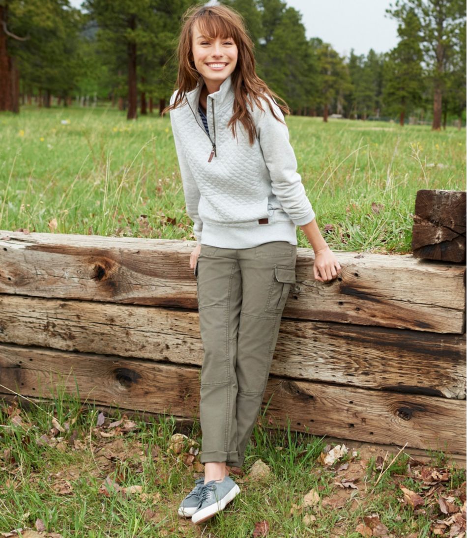 L.L.Bean Sale | Women's Stretch Canvas Cargo Pants, Mid-Rise Straight-Leg