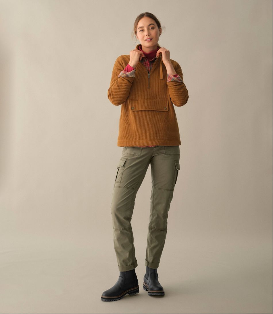 L.L.Bean Sale | Women's Stretch Canvas Cargo Pants, Mid-Rise Straight-Leg