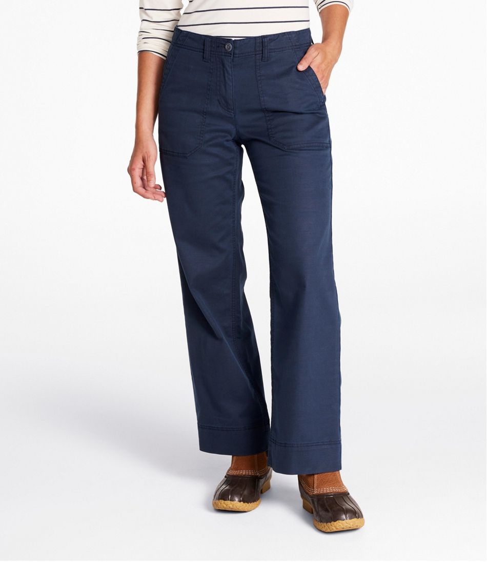 L.L.Bean On Sale | Women's Signature Utility Pants, Mid-Rise Wide-Leg Ankle-Length