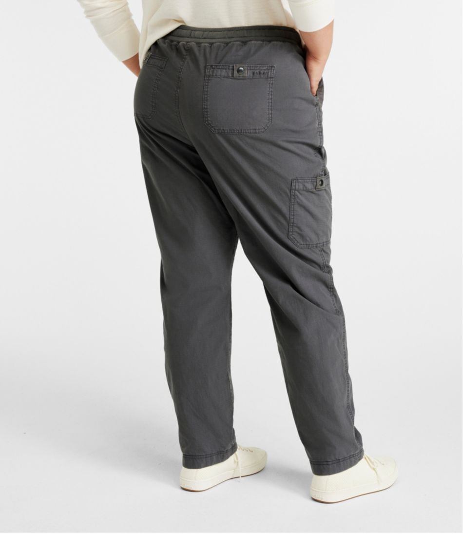 L.L.Bean Discount | Women's Stretch Ripstop Pull-On Pants, Slim-Leg Fleece-Lined