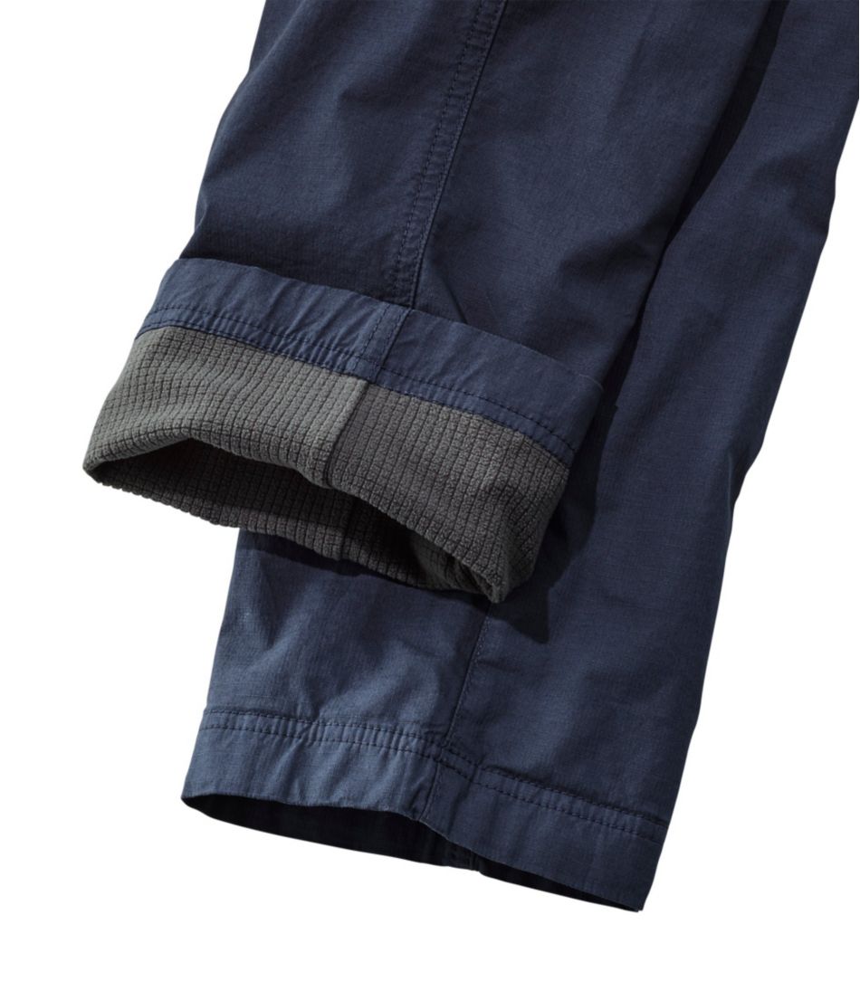 L.L.Bean Discount | Women's Stretch Ripstop Pull-On Pants, Slim-Leg Fleece-Lined