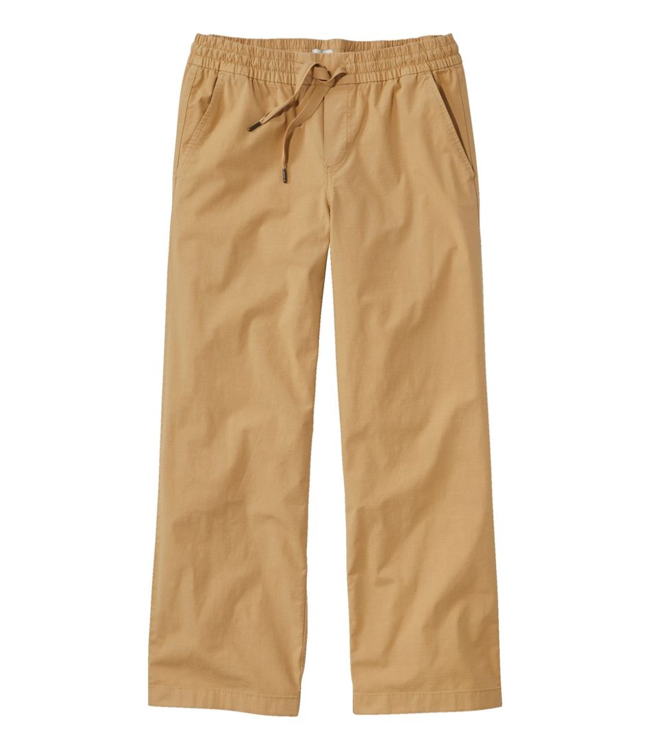 L.L.Bean US | Women's Stretch Ripstop Pull-On Pants, Wide-Leg Ankle