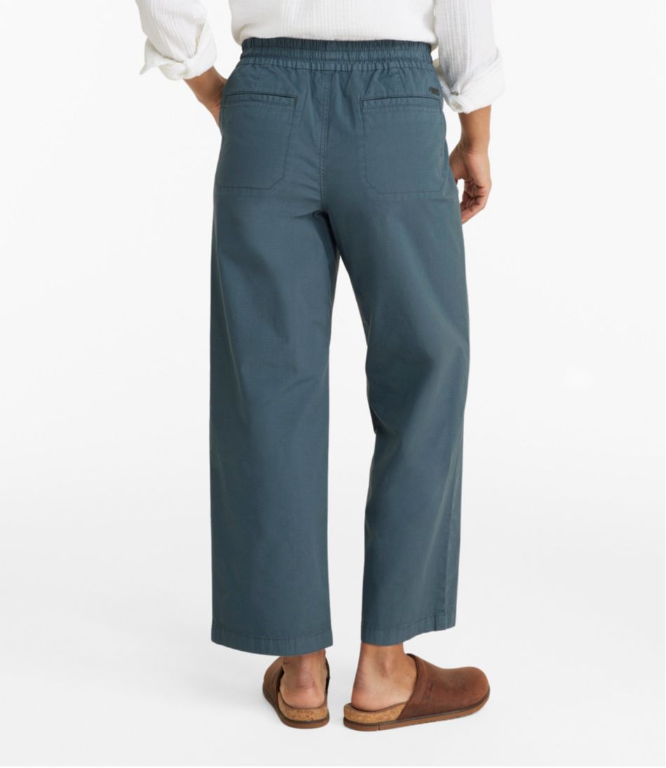 L.L.Bean US | Women's Stretch Ripstop Pull-On Pants, Wide-Leg Ankle