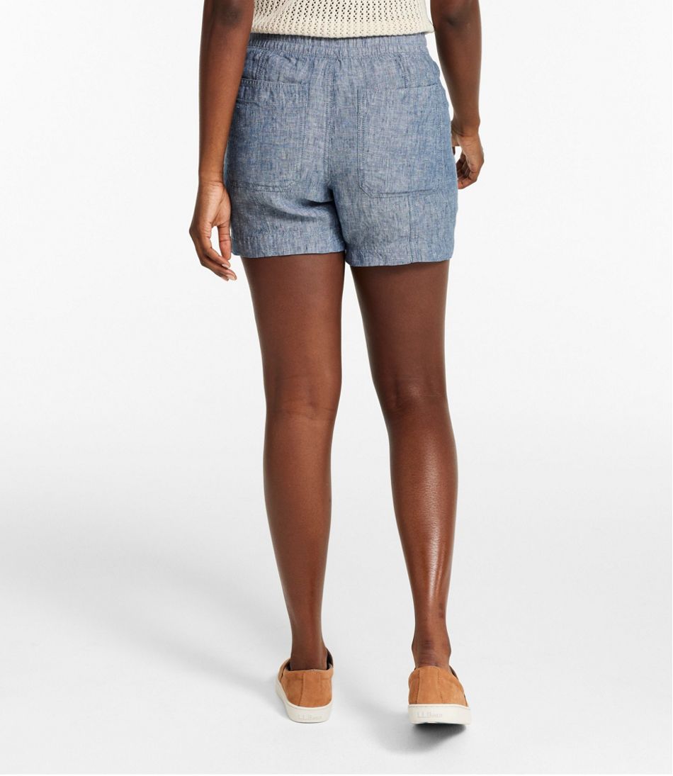 L.L.Bean Online | Women's Premium Washable Linen Shorts, Mid-Rise 6"
