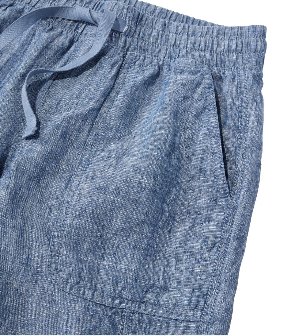 L.L.Bean Online | Women's Premium Washable Linen Shorts, Mid-Rise 6"