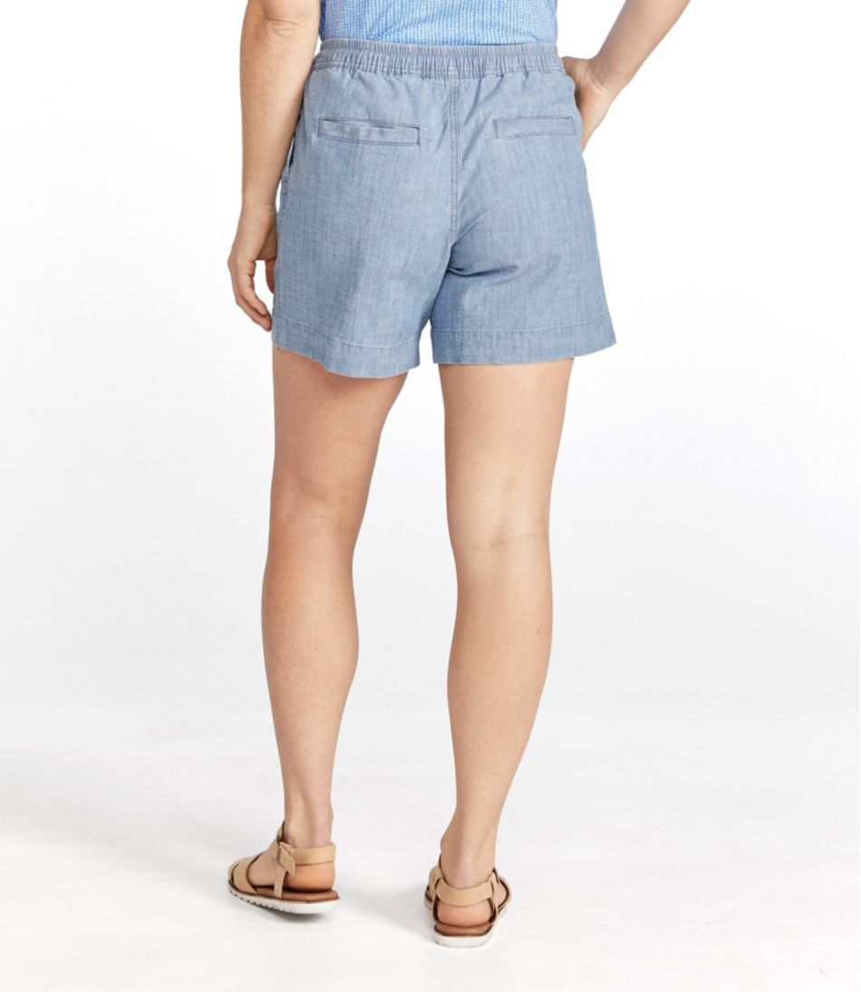 L.L.Bean For Sale | Women's Lakewashed Dock Shorts, Mid-Rise Chambray