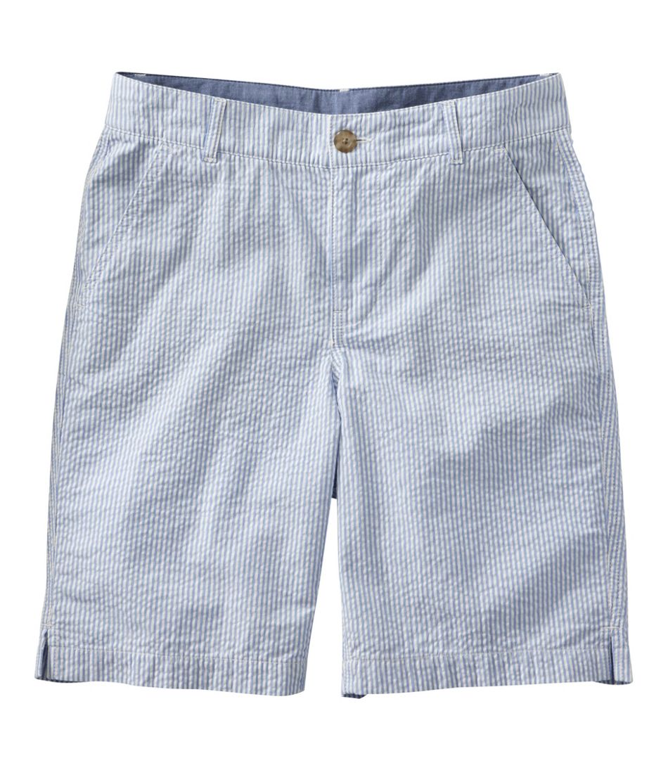 L.L.Bean US | Women's Comfort Stretch Shorts, Seersucker Bermudas 9"