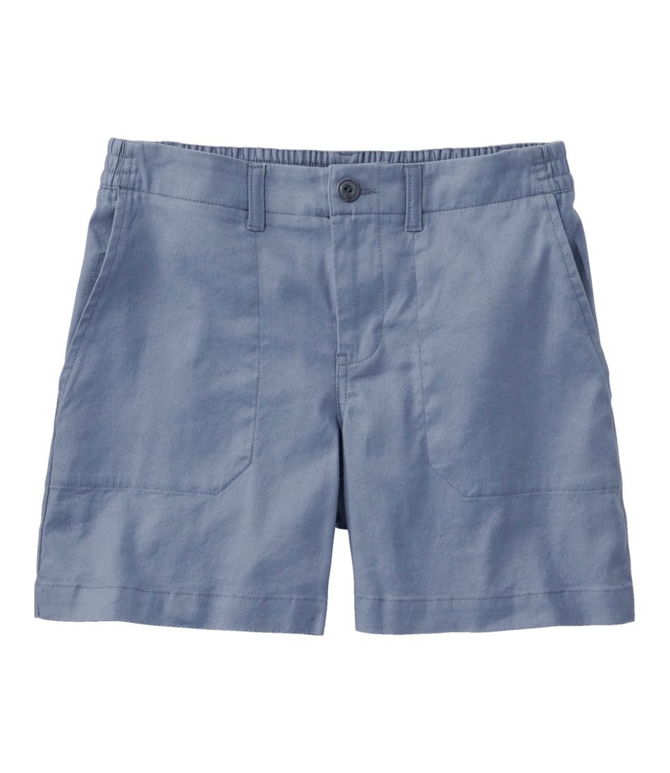 L.L.Bean New | Women's Comfort Stretch Cotton/Linen Shorts, High-Rise 7"