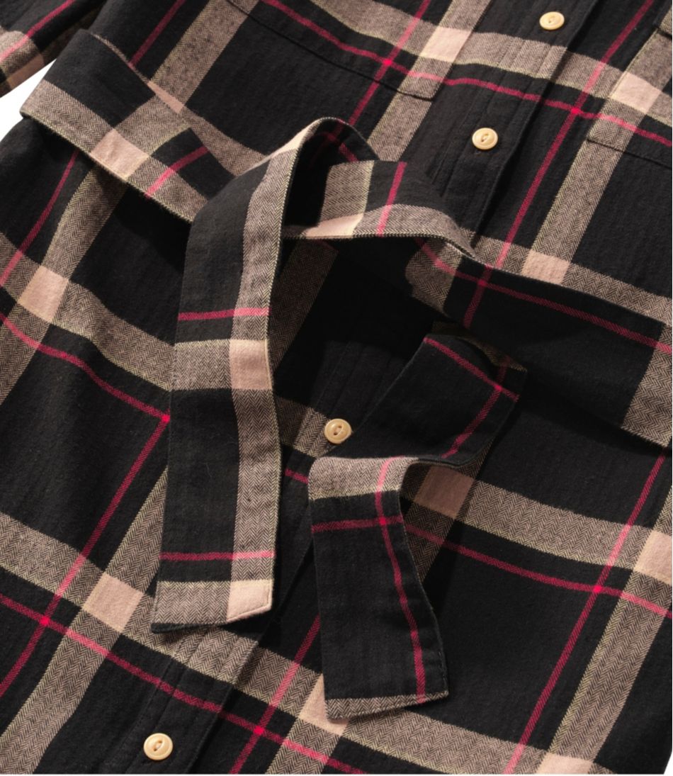 L.L.Bean Discount | Women's Signature Camp Flannel Shirt Dress, Button-Front