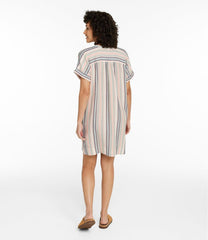L.L.Bean Outlet | Women's Cloud Gauze Short-Sleeve Shift Dress, Stripe