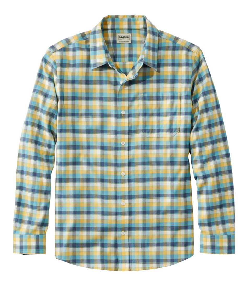 L.L.Bean Online | Men's Wrinkle-Free Ultrasoft Brushed Cotton Shirt, Long-Sleeve, Slightly Fitted Untucked Fit