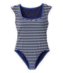 L.L.Bean | Women's Coastal Essentials Swimwear, Squareneck Tanksuit Print