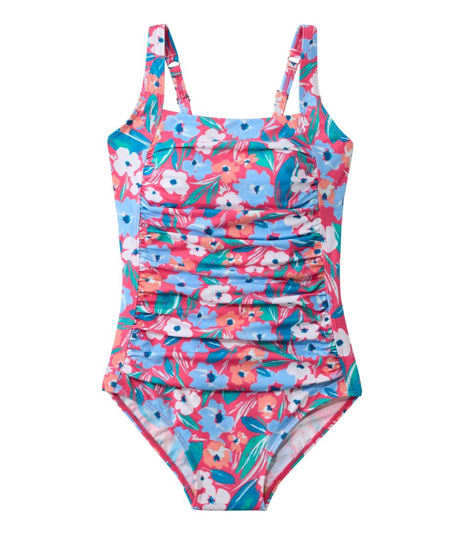 L.L.Bean US | Women's BeanSport Swimwear, Squareneck Tanksuit Print