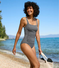 L.L.Bean US | Women's BeanSport Swimwear, Squareneck Tanksuit Print