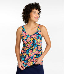 L.L.Bean | Women's Shaping Swimwear, Soft-Drape Tankini Top Print