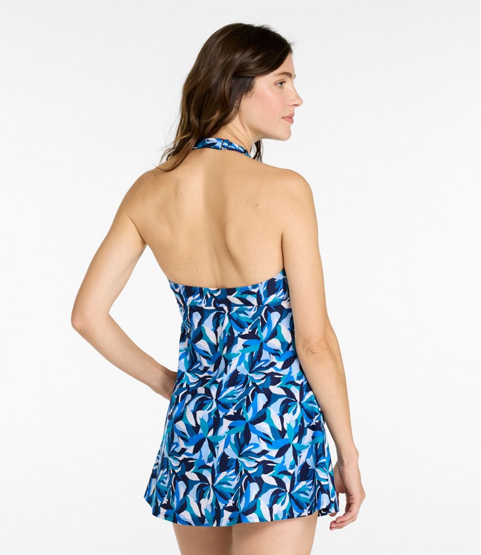 L.L.Bean US | Women's Shaping Swimwear, Clasp Halter Dress Print