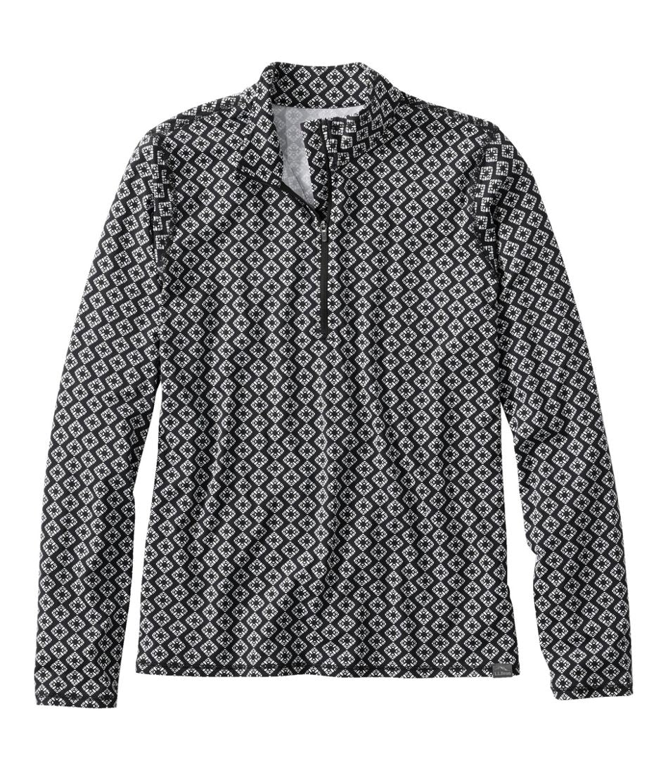 L.L.Bean Online | Women's SunSmart® UPF 50+ Sun Shirt, Quarter-Zip Print