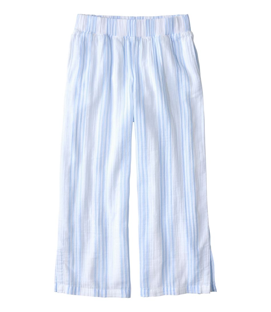 L.L.Bean Online | Women's Cloud Gauze Wide-Leg Pants, Stripe