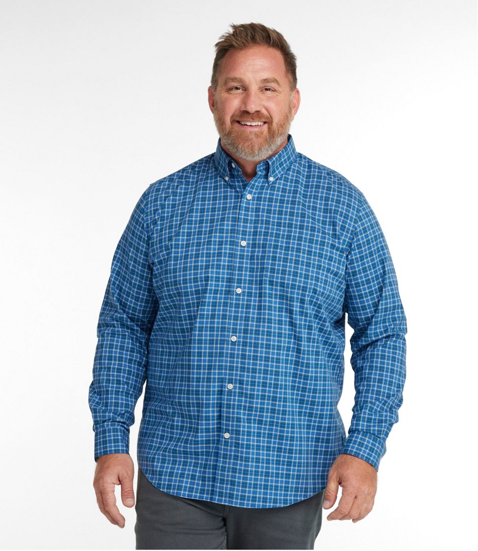 L.L.Bean Outlet | Men's Wrinkle-Free Kennebunk Sport Shirt, Slightly Fitted Check