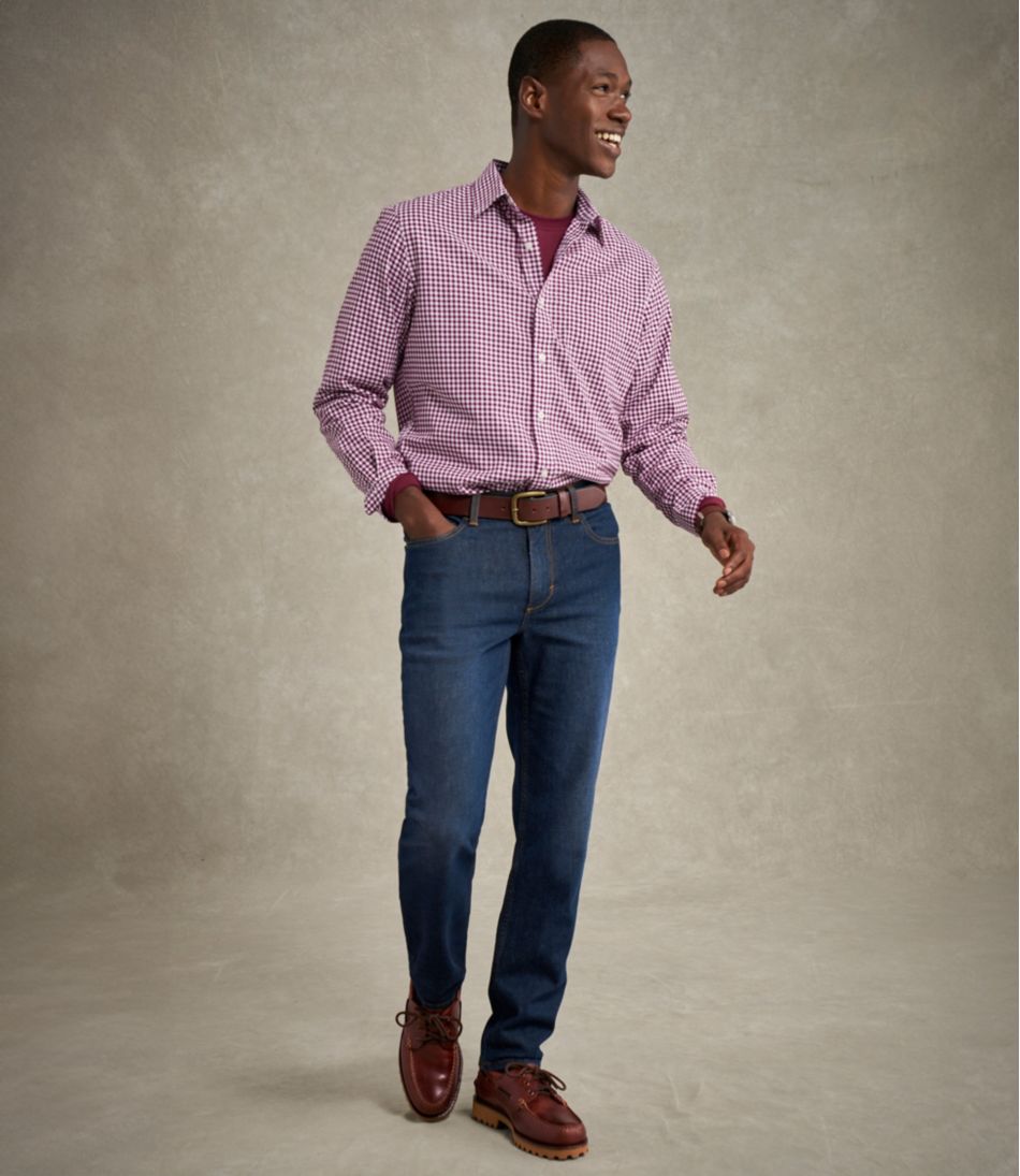 L.L.Bean Outlet | Men's Wrinkle-Free Kennebunk Sport Shirt, Slightly Fitted Check