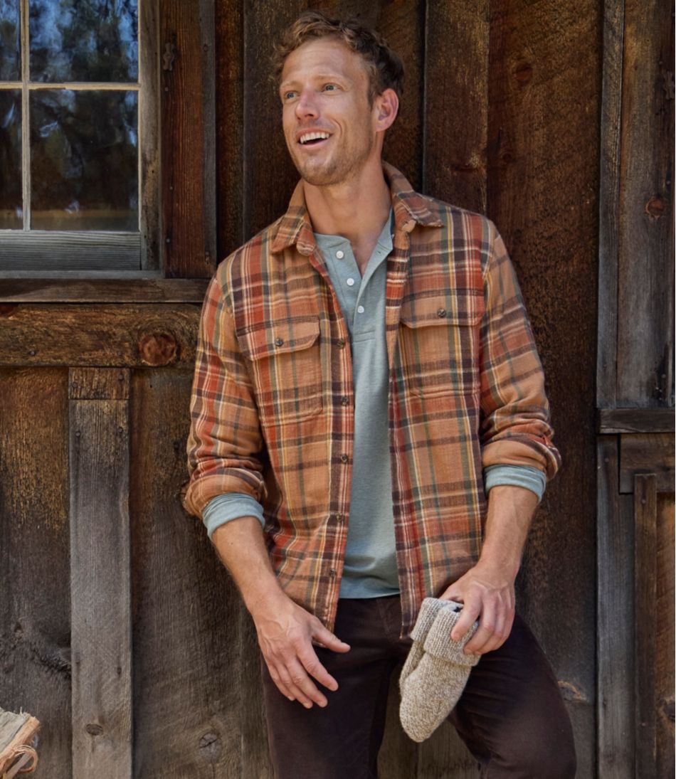 L.L.Bean Sale | Men's 1912 Field Flannel Shirt, Slightly Fitted Untucked Fit, Plaid