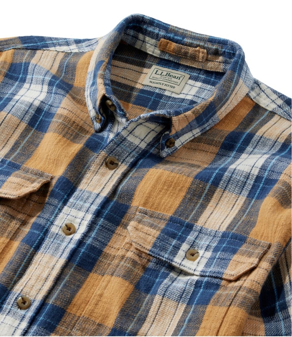 L.L.Bean Sale | Men's 1912 Field Flannel Shirt, Slightly Fitted Untucked Fit, Plaid
