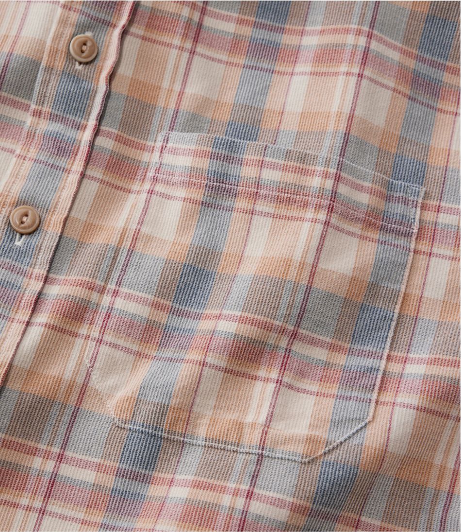 L.L.Bean For Sale | Men's Sunwashed Corduroy Shirt, Slightly Fitted Untucked Fit, Plaid