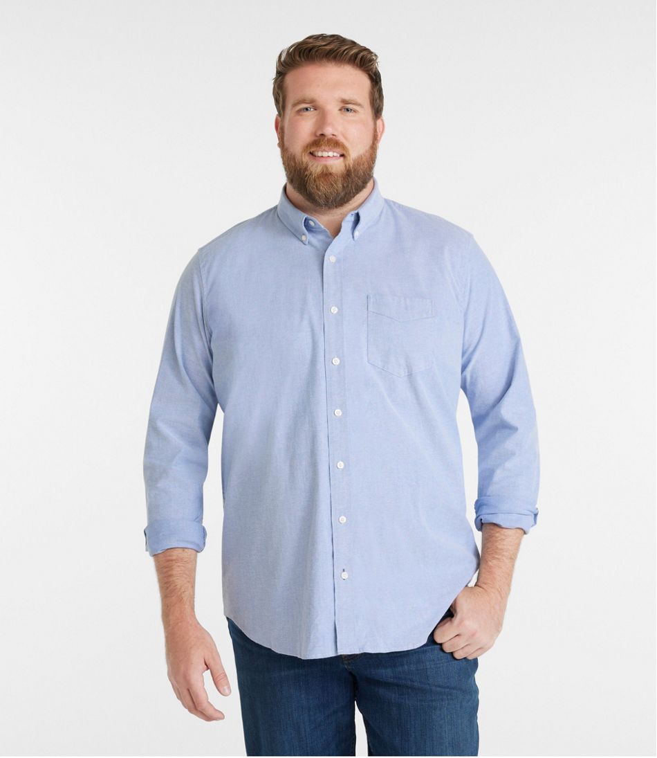 L.L.Bean New | Men's Comfort Stretch® Oxford Shirt, Traditional Untucked Fit