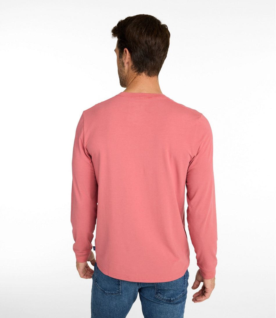 L.L.Bean US | Men's Comfort Stretch Performance® Pima Tee, Long-Sleeve Henley